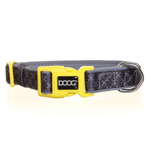 Neoprene Dog Collar Odie Black/Purple/Yellow
