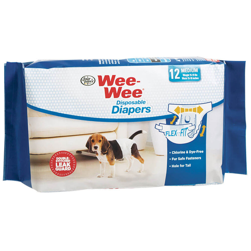 Load image into Gallery viewer, Four Paws Wee-Wee Disposable Diapers 12 pack
