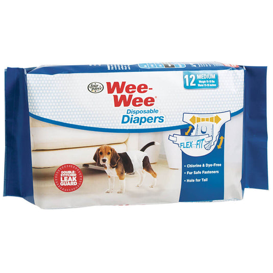 Four Paws Wee-Wee Disposable Diapers 12 pack