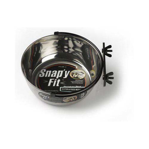 Load image into Gallery viewer, Midwest Stainless Steel Snap&#39;y Fit Water and Feed Bowl
