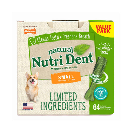 Nylabone Nutri Dent Limited Ingredient Dental Chews Fresh Breath Small
