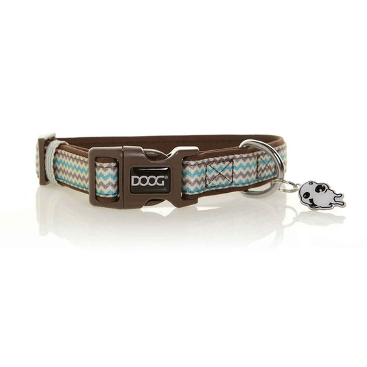 Neoprene Dog Collar Benji Blue/Grey