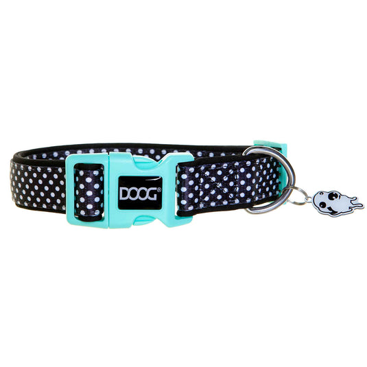 Neoprene Dog Collar Pongo Black/White Polka Dot