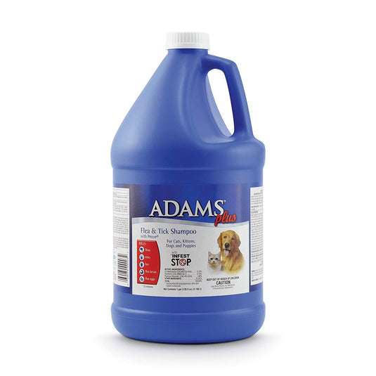 Adams Plus Flea and Tick Shampoo with Precor for Cats and Dogs