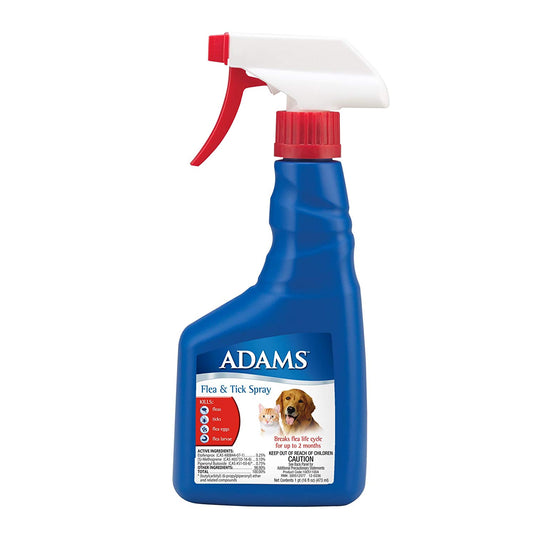 Adams Flea and Tick Spray for Cats and Dogs