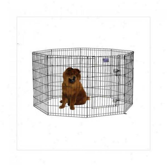 Midwest Black E-Coat Pet Exercise Pen with Walk-Thru Door 8 Panels