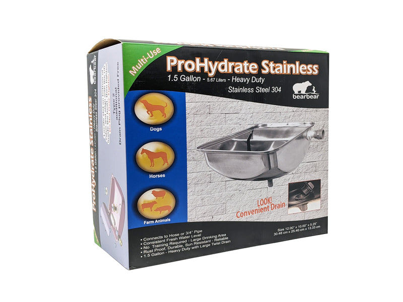 Load image into Gallery viewer, Bear Bear Pet Products ProHydrate Stainless Steel Waterer
