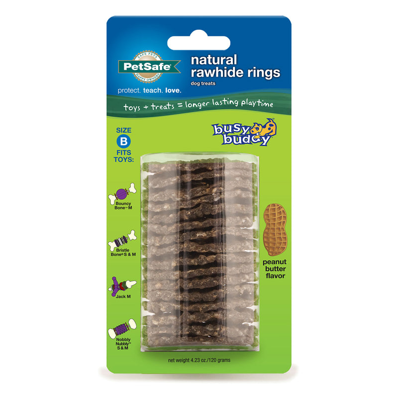 Load image into Gallery viewer, PetSafe Busy Buddy Peanut Butter Rawhide Ring
