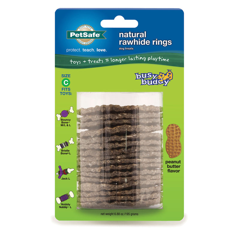 Load image into Gallery viewer, PetSafe Busy Buddy Peanut Butter Rawhide Ring
