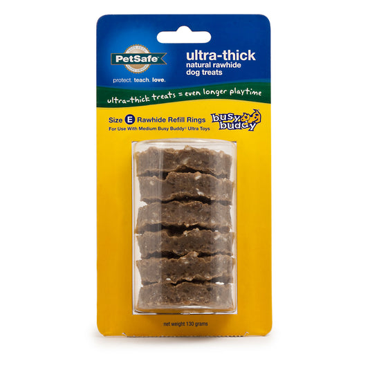 Premier Busy Buddy Ultra-Thick Natural Rawhide Rings Refill