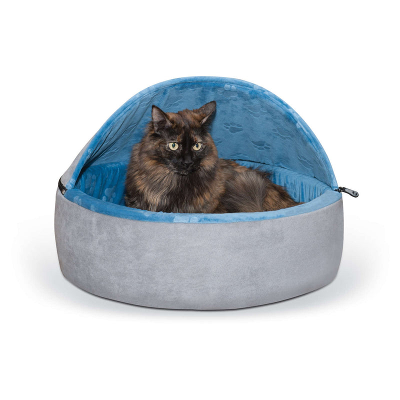 Load image into Gallery viewer, K&amp;H Pet Products Self-Warming Kitty Bed Hooded Large
