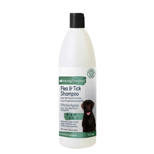 Natural Flea and Tick Shampoo for Dogs 16.9 ounces