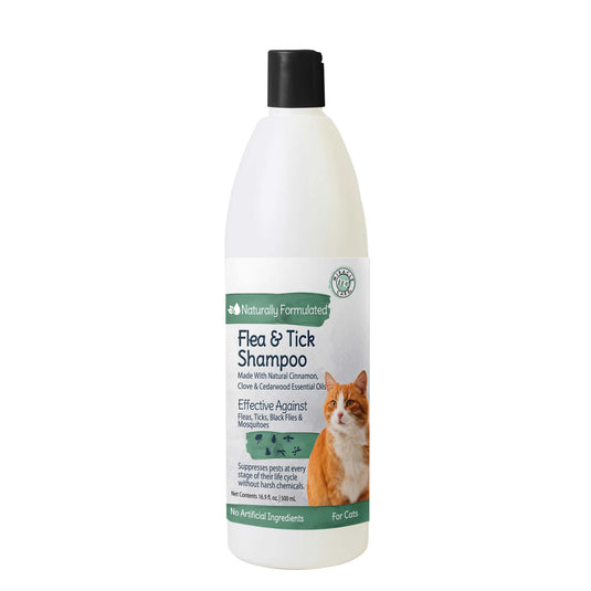 Natural Flea Shampoo for Cats 16.9 ounces