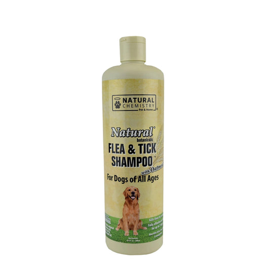 Natural Flea and Tick Shampoo for Dogs with Oatmeal 16.9 ounces