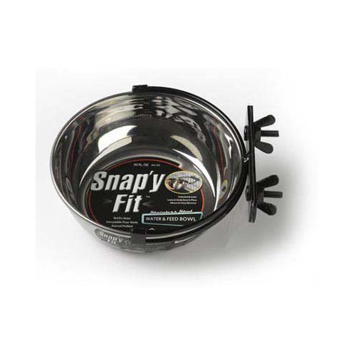 Midwest Stainless Steel Snap'y Fit Water and Feed Bowl