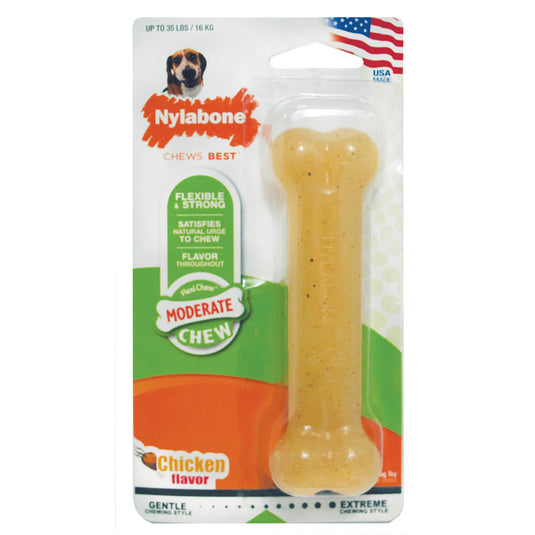 Nylabone Moderate Chew Dog Chew Toy Chicken