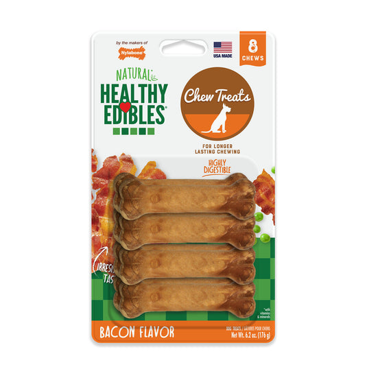 Nylabone Healthy Edibles Longer Lasting Bacon Treats Petite