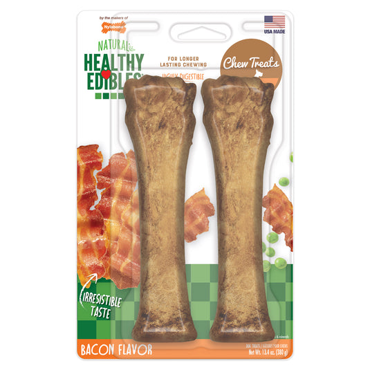 Nylabone Healthy Edibles Longer Lasting Bacon Treats Souper