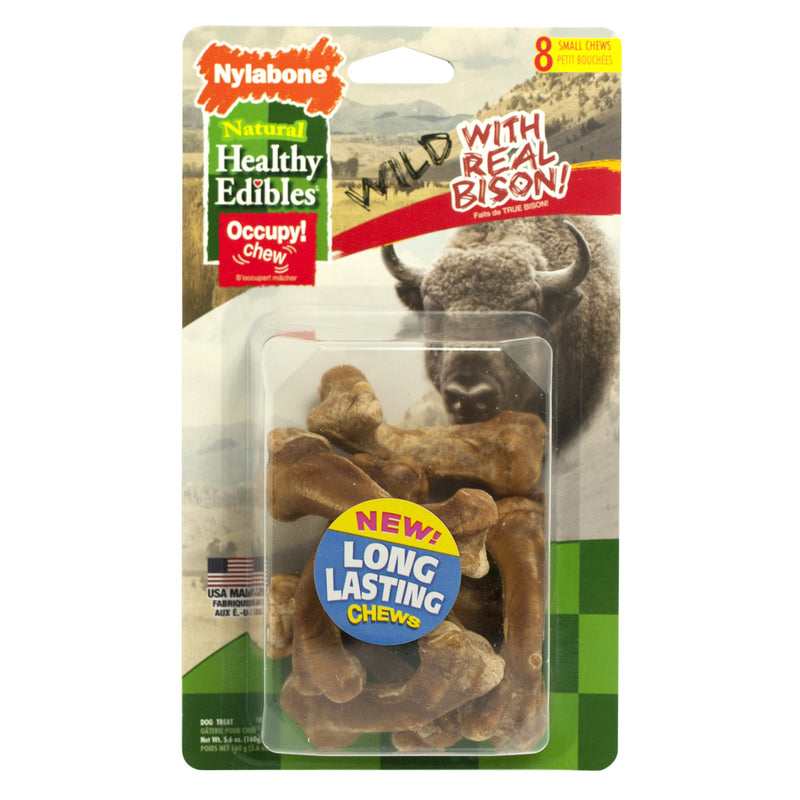 Load image into Gallery viewer, Nylabone Healthy Edibles Wild Chew Treats Bison Small
