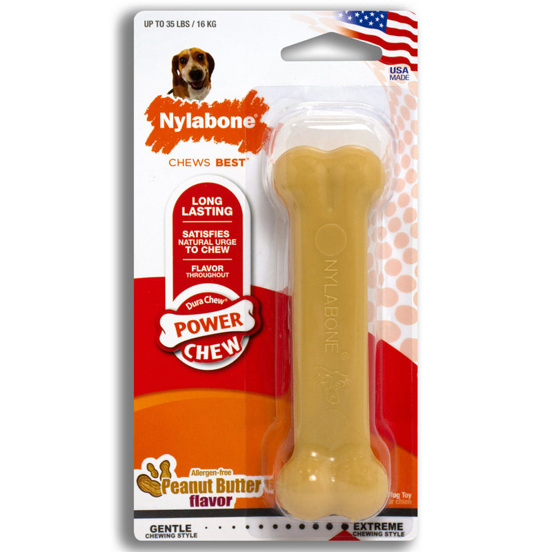 Load image into Gallery viewer, Nylabone Power Chew Peanut Butter Dog Chew Toy
