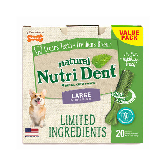 Nylabone Nutri Dent Limited Ingredient Dental Chews Fresh Breath Large