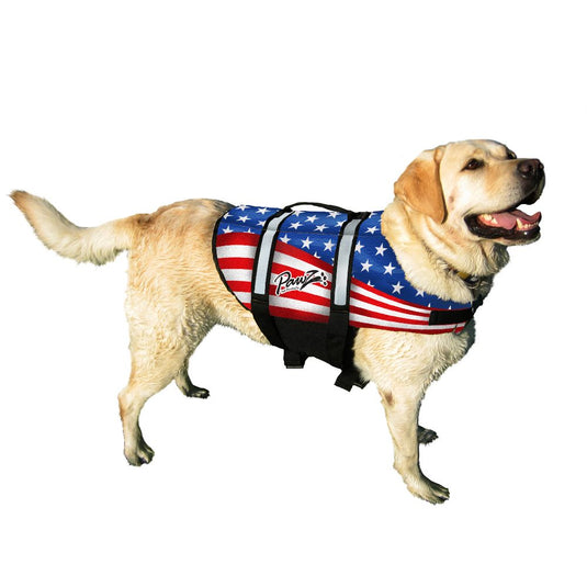 Pawz Pet Products Nylon Dog Life Jacket Flag