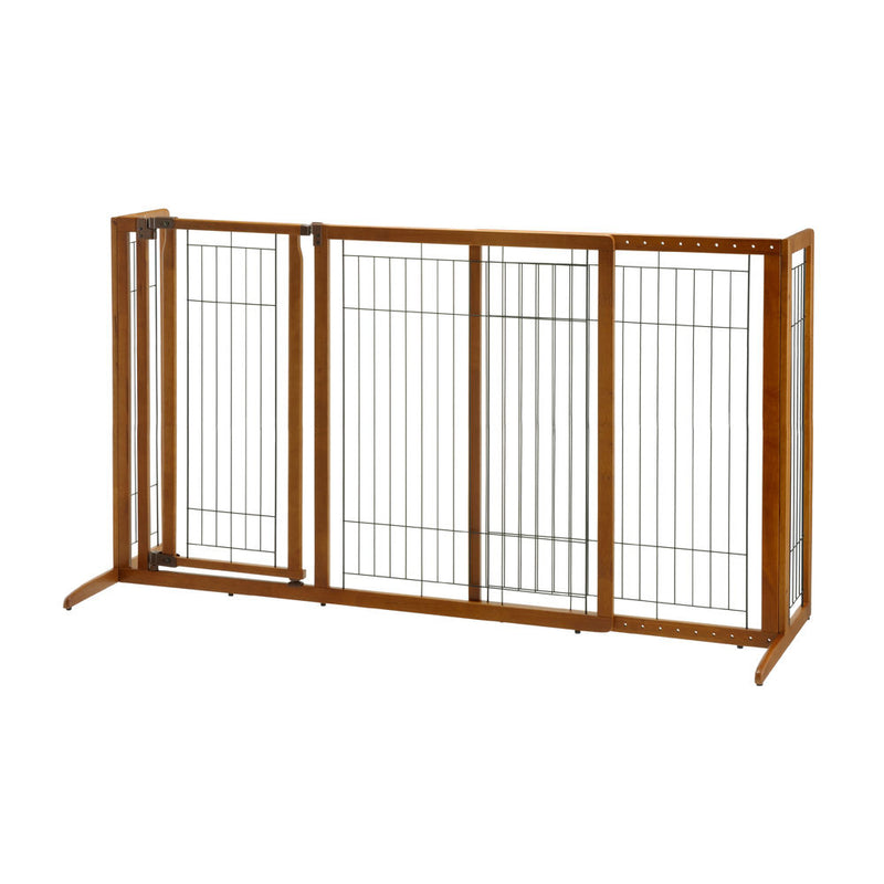 Load image into Gallery viewer, Richell Deluxe Freestanding Pet Gate with Door
